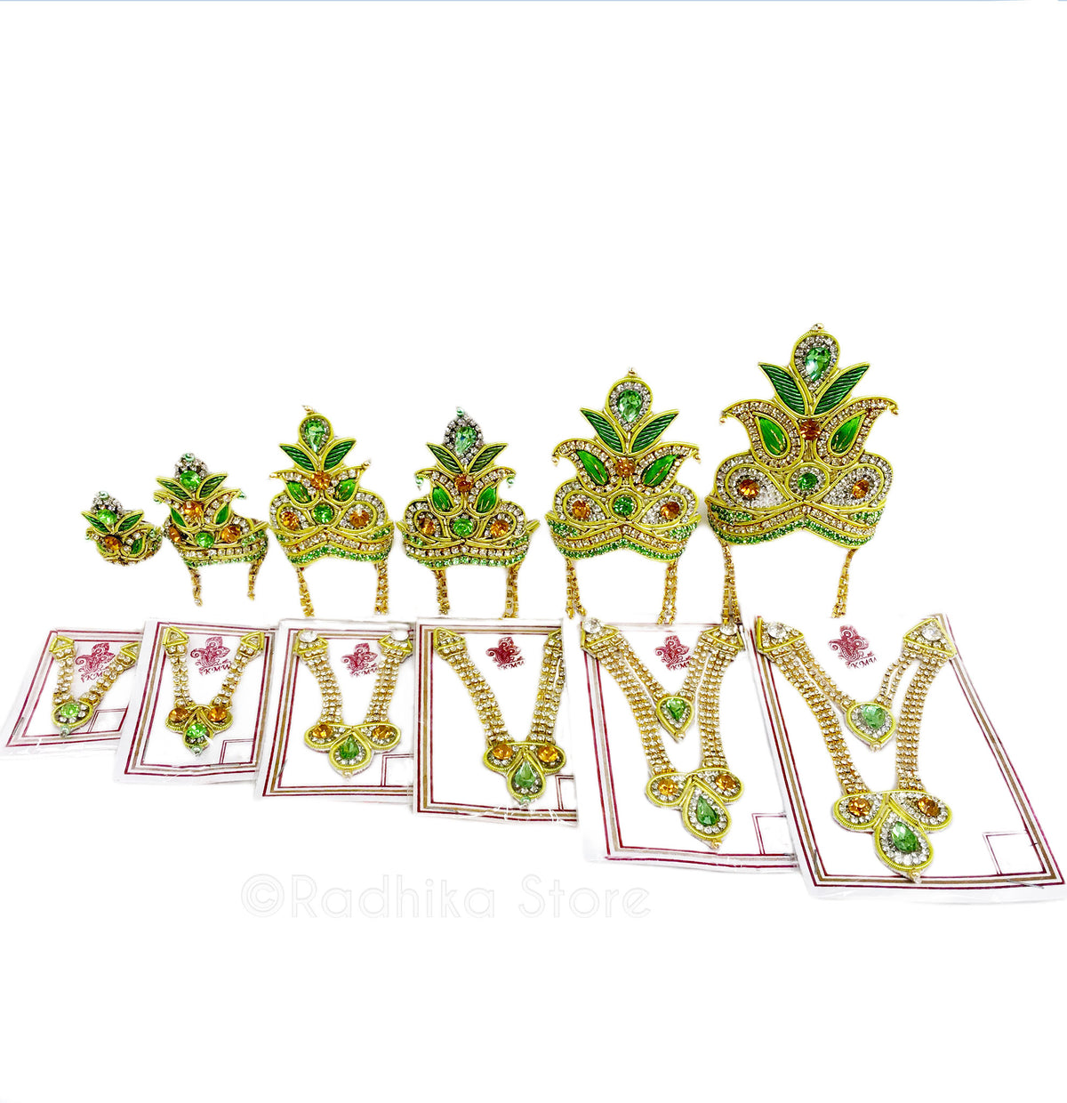 Tulsi Maharani - Deity Crown and Necklace Set