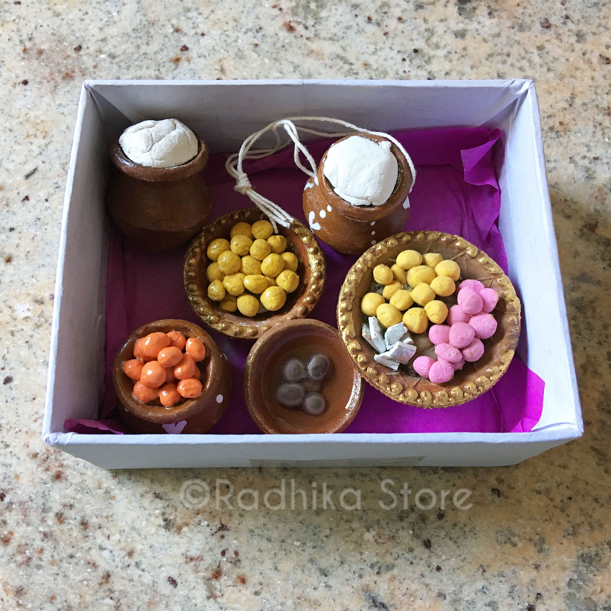 Miniature Virtual Sweet Box For Altar - Mana Seva - Diorama Setting
