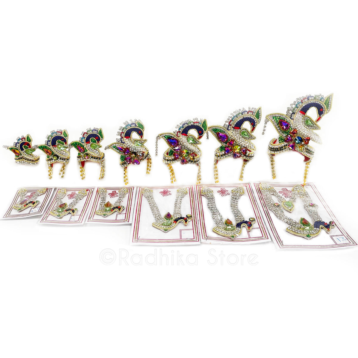 Vamsi Vat Peacock - Deity Crown and Necklace set