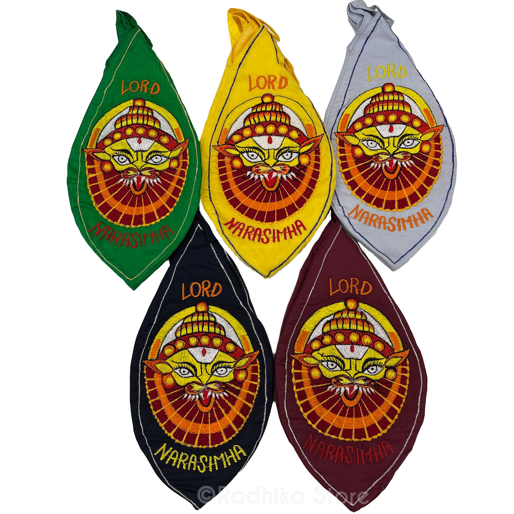 Vrindavan Narasimha-Embroidery Bead Bags-Choose Bag