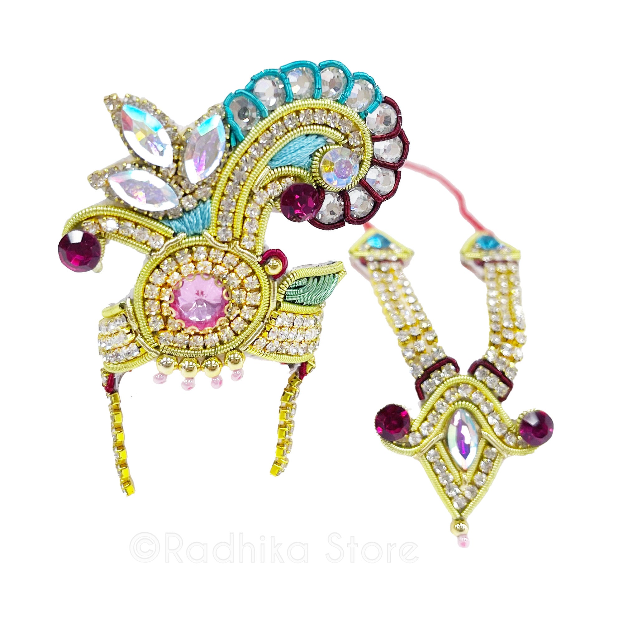 Vrindavan Sweetness - Deity Crown and Necklace Set