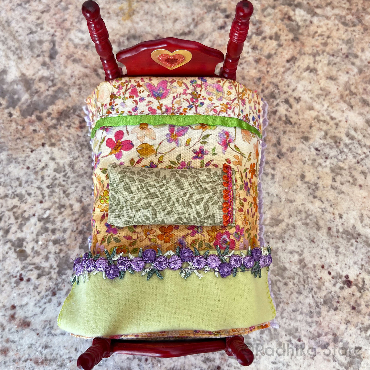 Little Vrindavan Forest Flowers-Mahogany Poster Bed