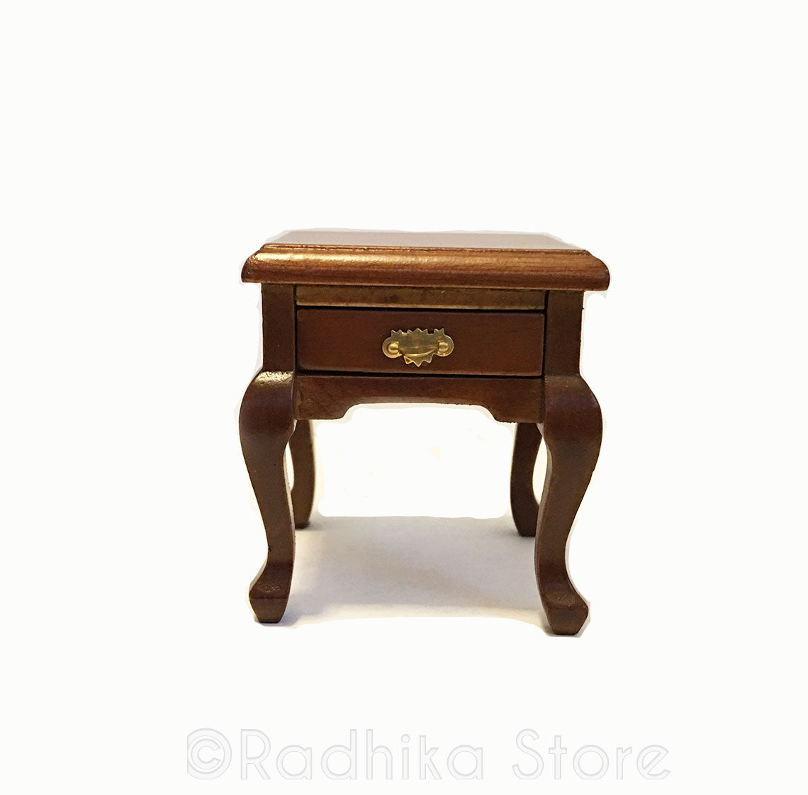 Walnut Chawki (Offering Table) or End Table With Drawer