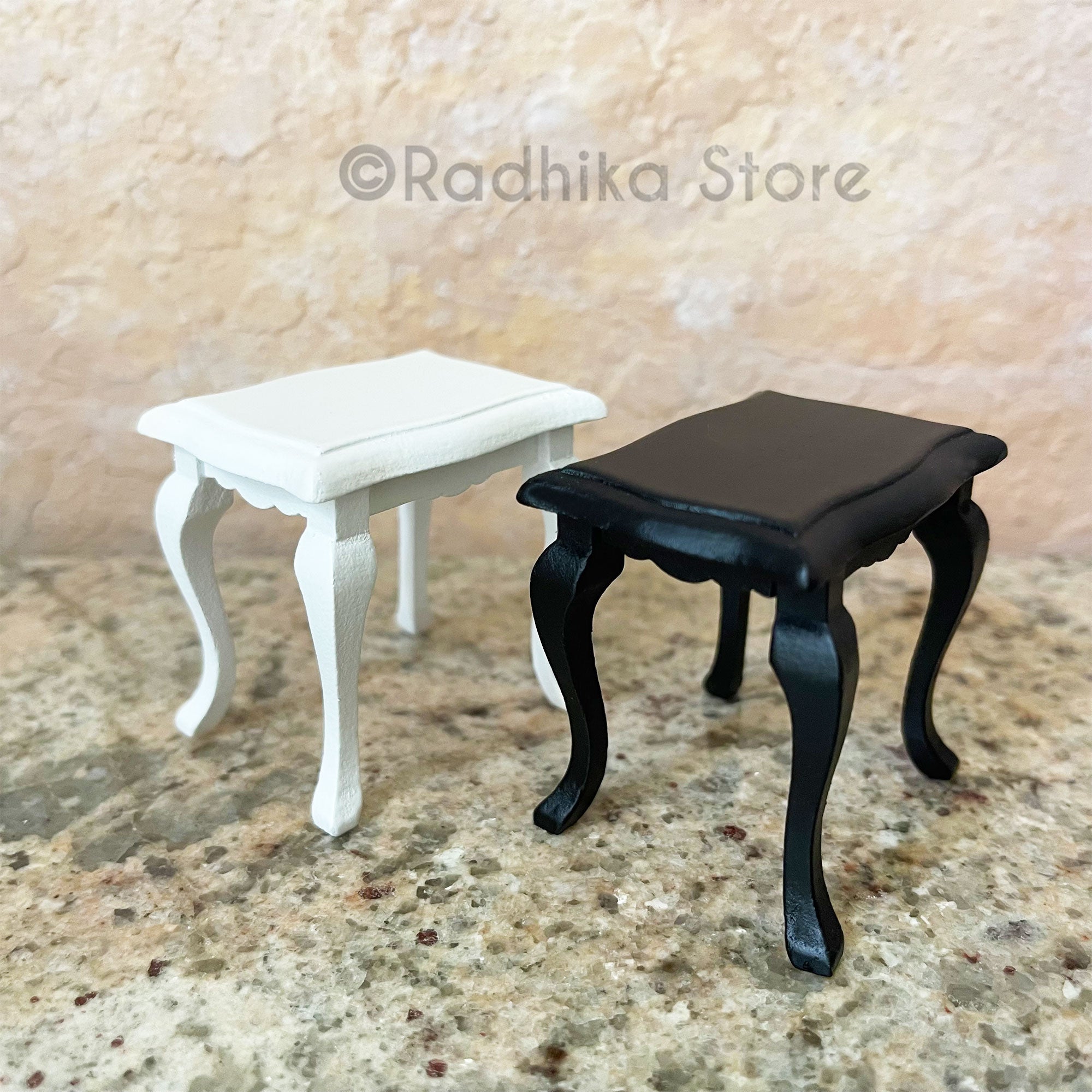 White Fancy Side Table-  Choose White or Black