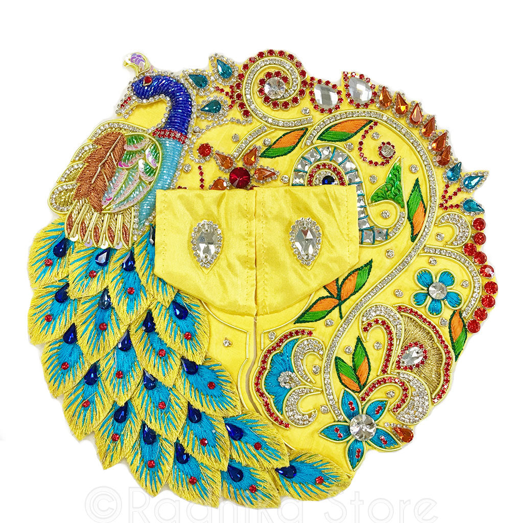 Peacock Go-Round- Laddu Gopal Outfit   1" to  5" Inch Sizes