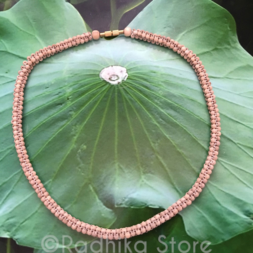 Woven Small Round Tulasi Necklace