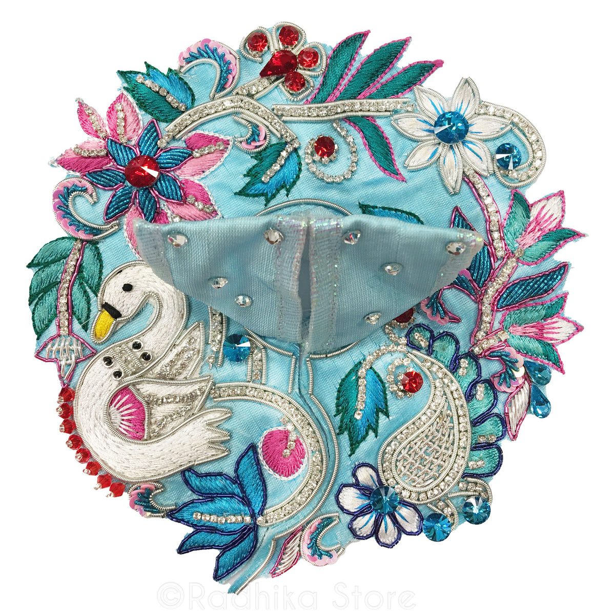 Yamuna Baby Blue Swan - Laddu Gopal Outfit