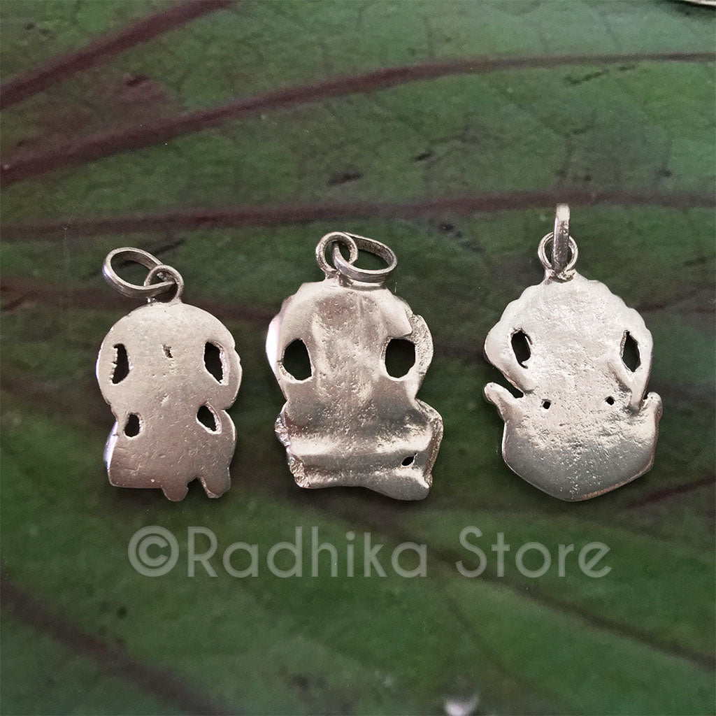 Sitting Ahobilam Narasimhadeva -  Silver Pendant- 3 Designs
