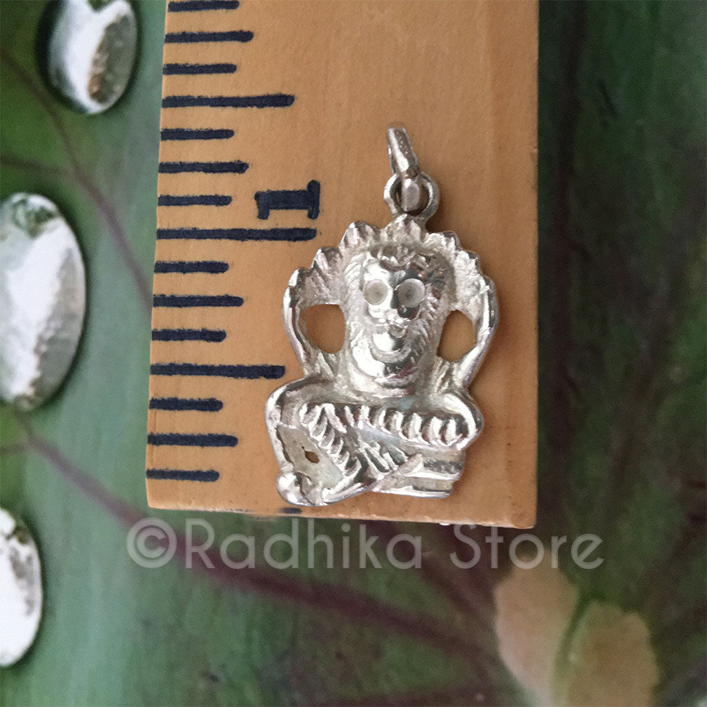Sitting Ahobilam Narasimhadeva -  Silver Pendant- 3 Designs