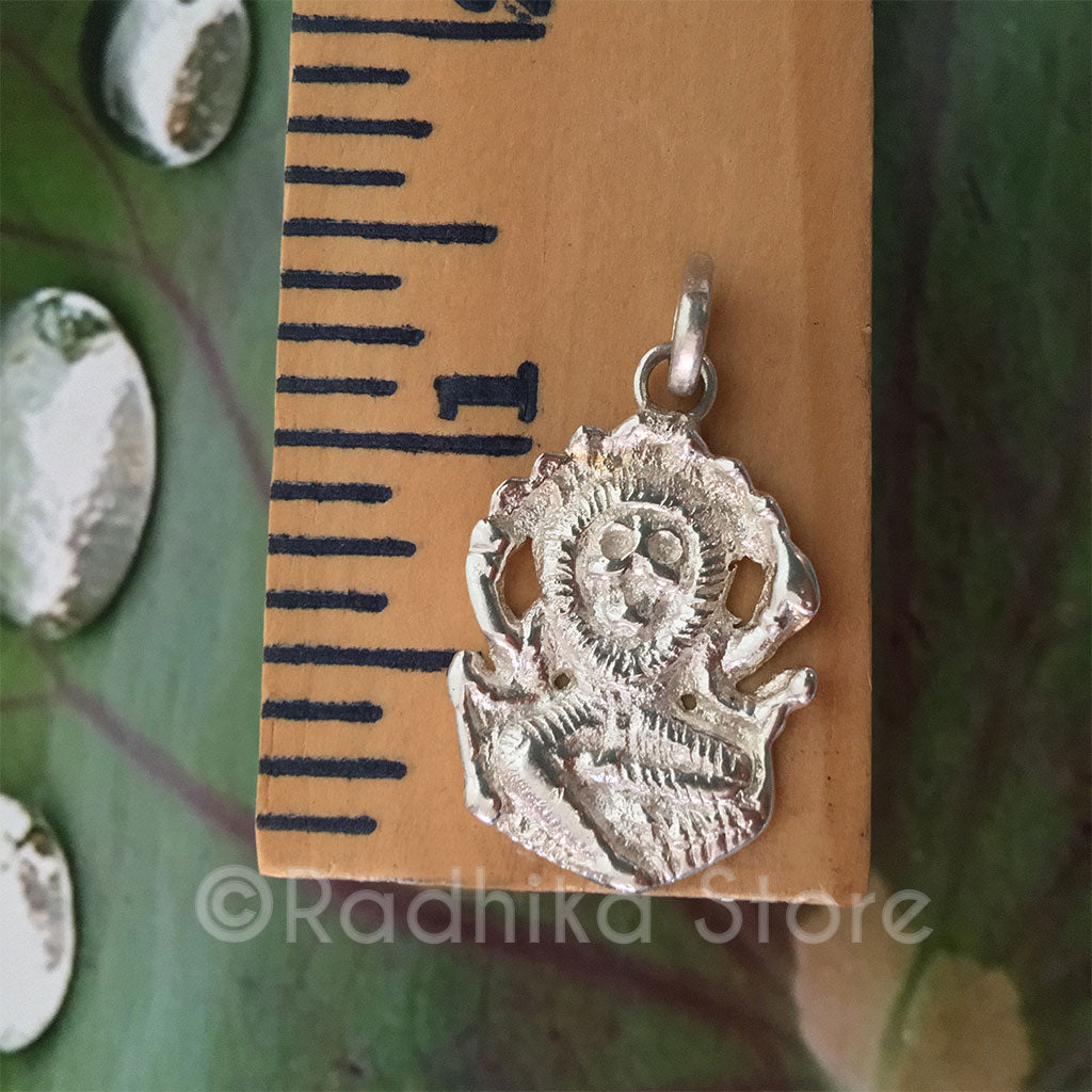 Sitting Ahobilam Narasimhadeva -  Silver Pendant- 3 Designs