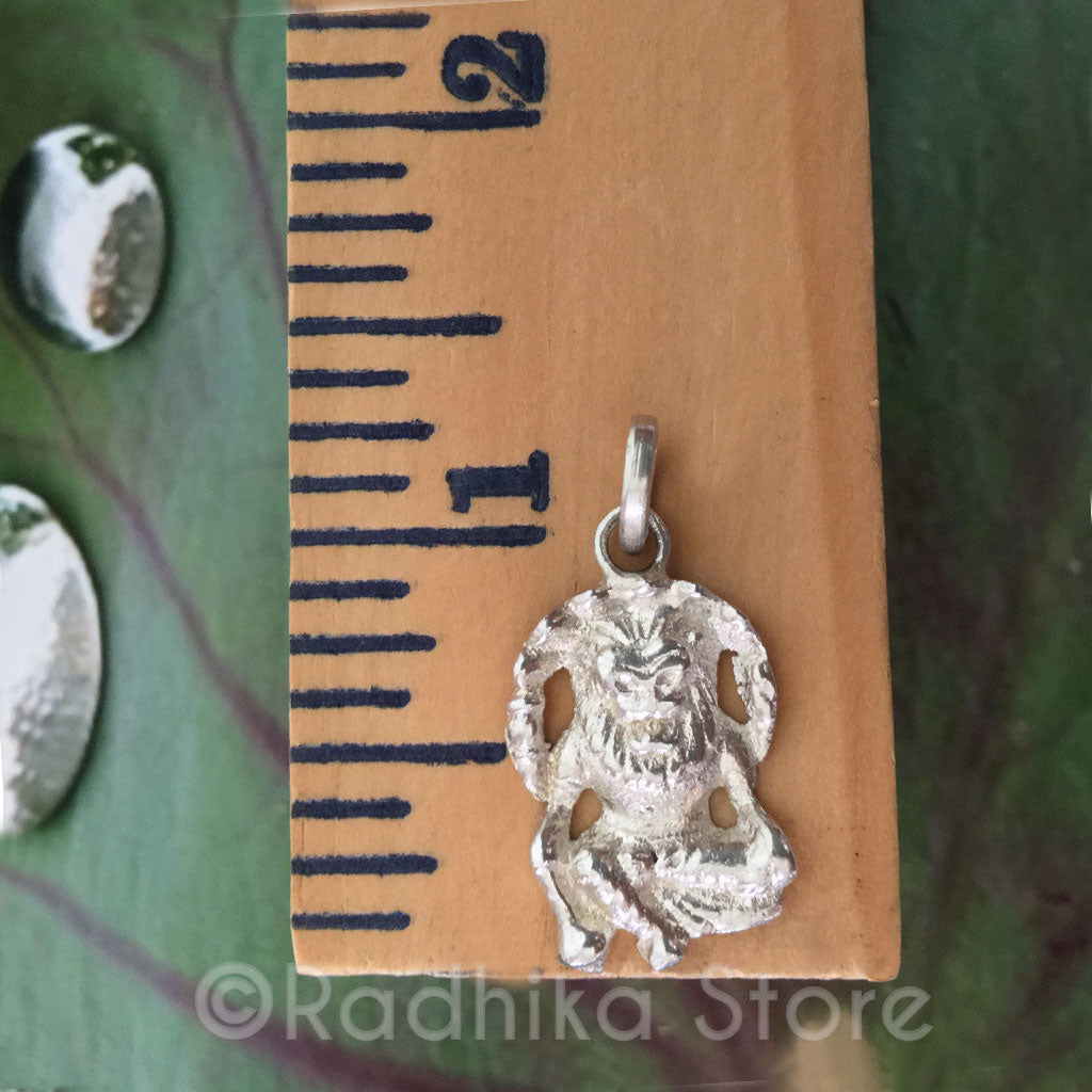 Sitting Ahobilam Narasimhadeva -  Silver Pendant- 3 Designs