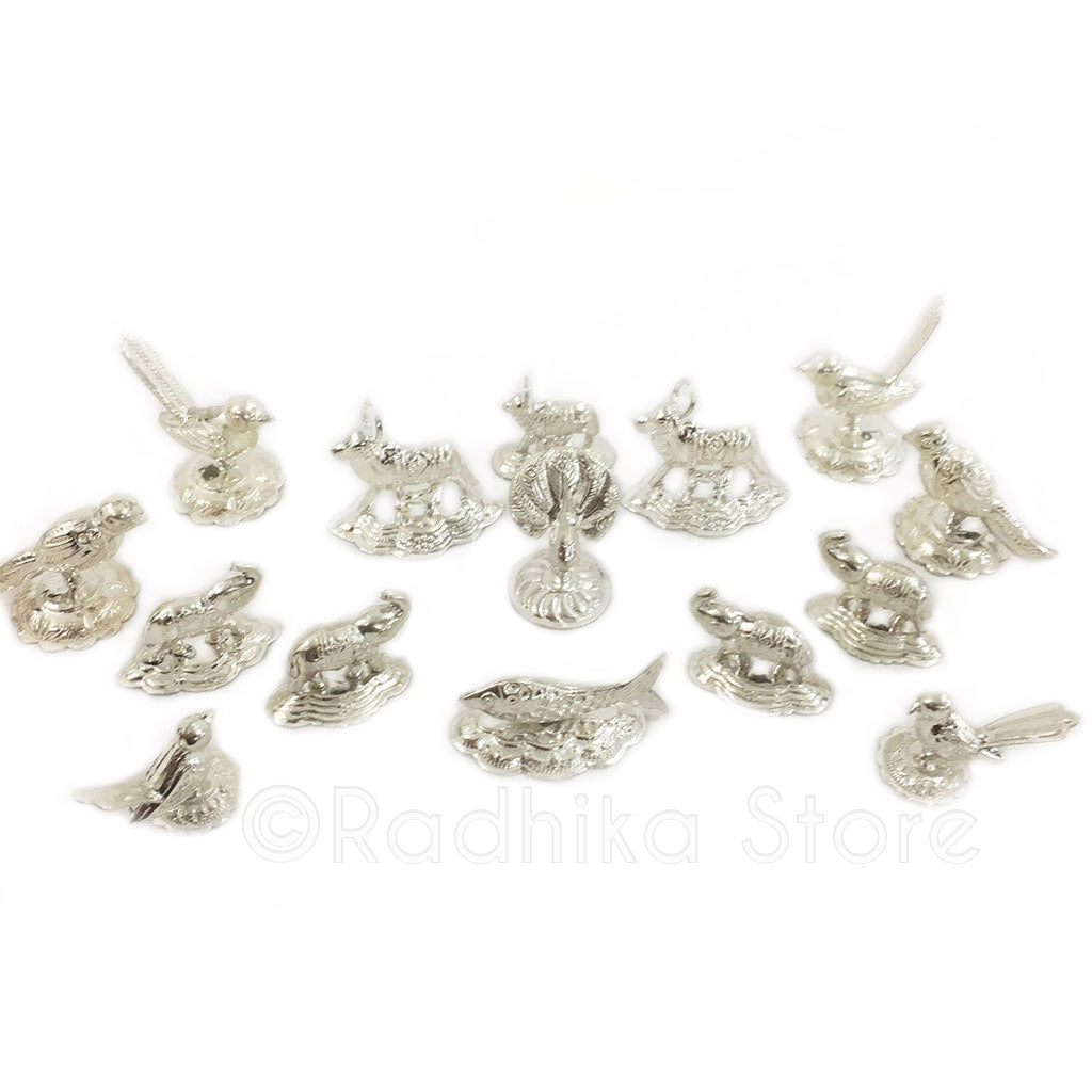 Silver Altar Vrindavan Parrot Tail Up