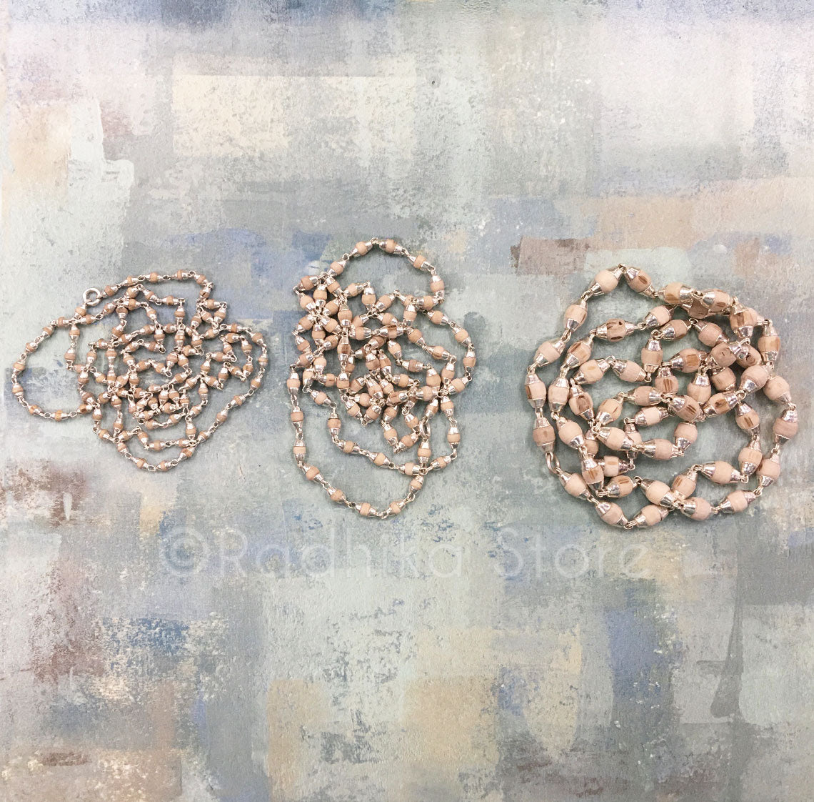 Large Silver Link Tulsi Necklace