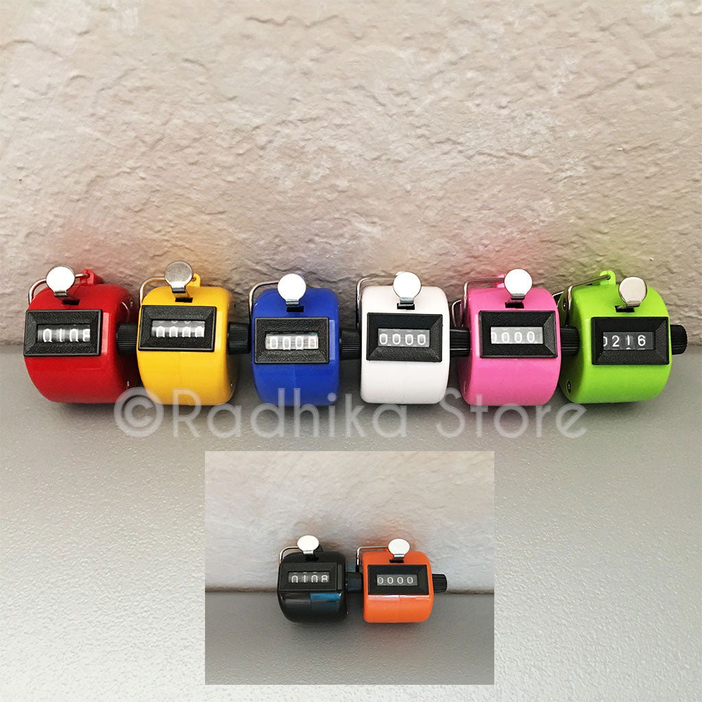 Japa Clicker (Hand Tally) for Chanting Hare Krishna Mahamantra - Choose Color