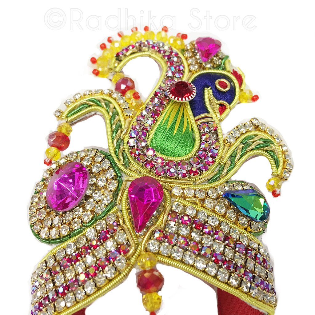 OMy  Beautiful Peacock - Rhinestone Crown and Necklace Set