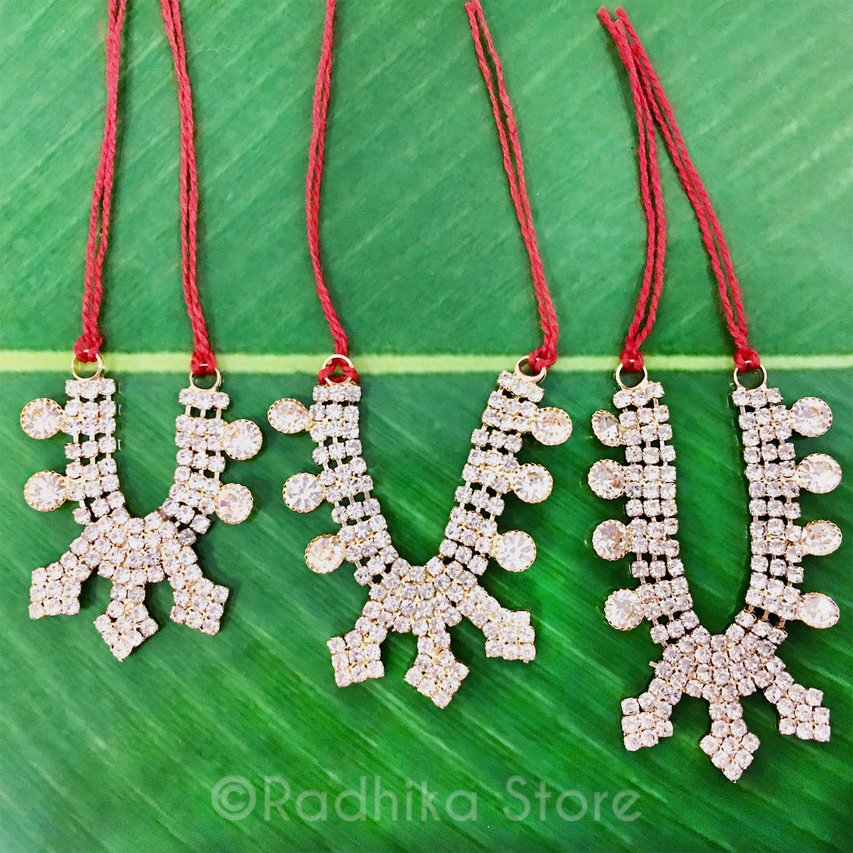 Docks of Kusum Sarovar Diamond Rhinestone - Deity Necklace