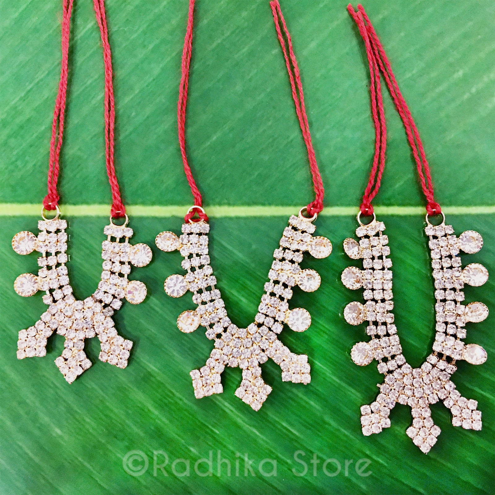 Docks of Kusum Sarovar Diamond Rhinestone - Deity Necklace