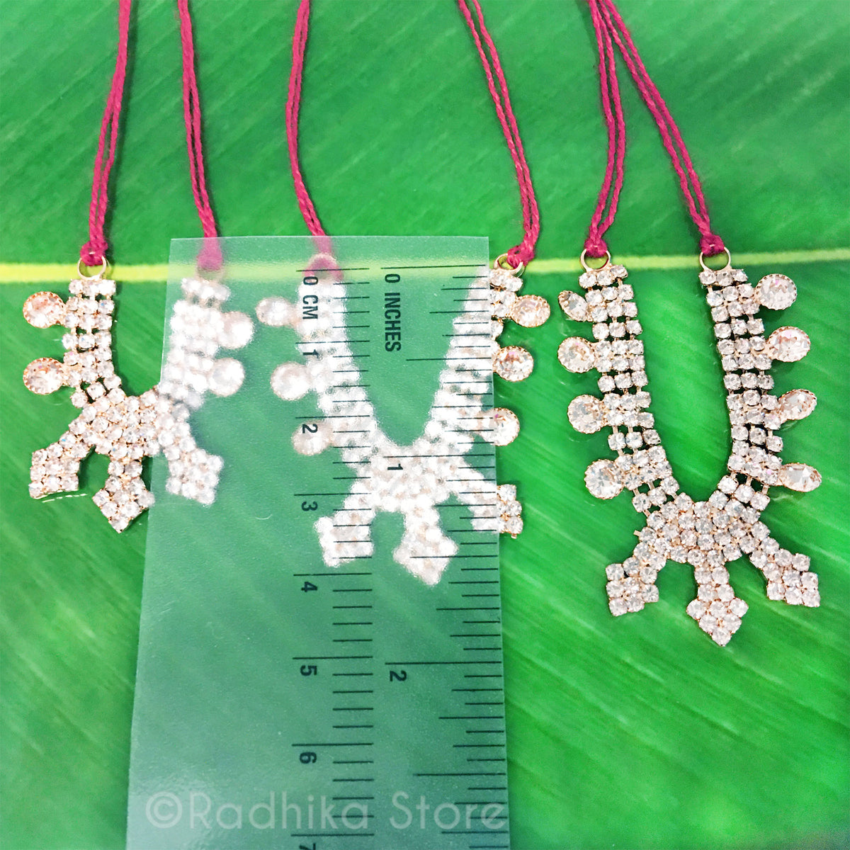 Docks of Kusum Sarovar Diamond Rhinestone - Deity Necklace