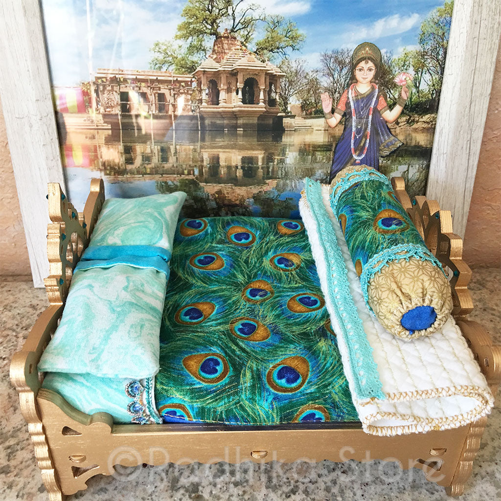 Chakra Lotus - Peacock Feather Bed - 8&quot; Inch