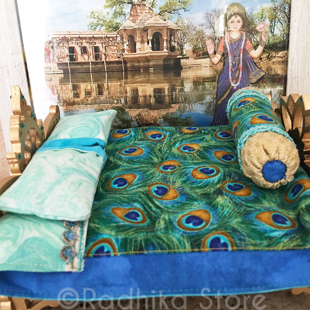 Chakra Lotus - Peacock Feather Bed - 8&quot; Inch