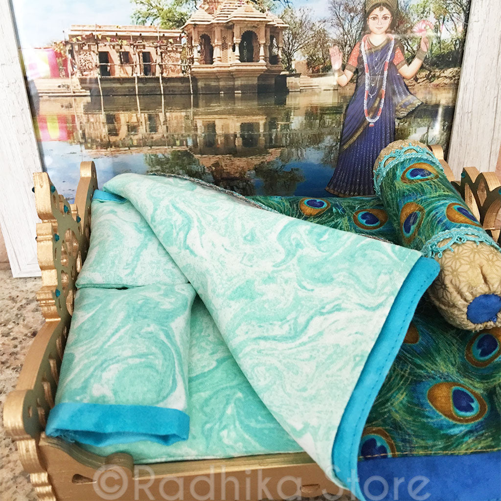 Chakra Lotus - Peacock Feather Bed - 8&quot; Inch