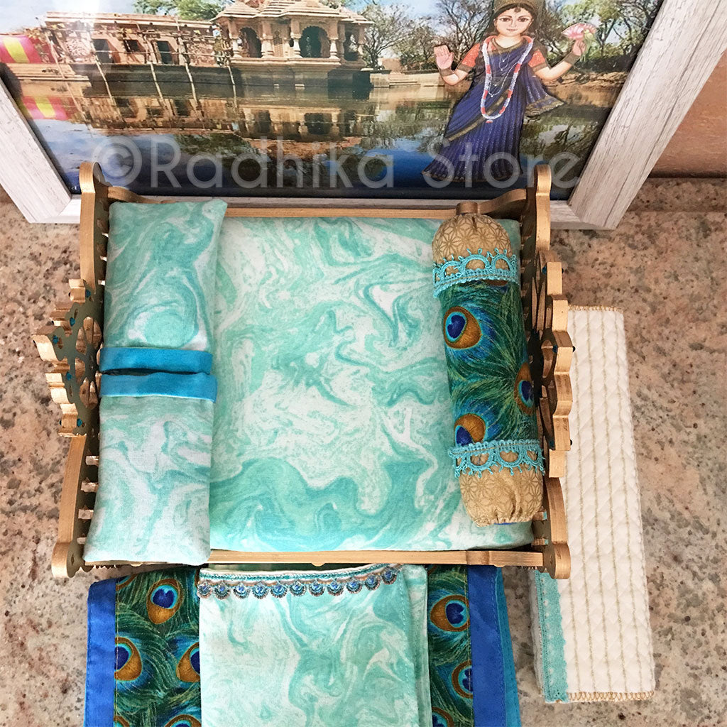 Chakra Lotus - Peacock Feather Bed - 8&quot; Inch