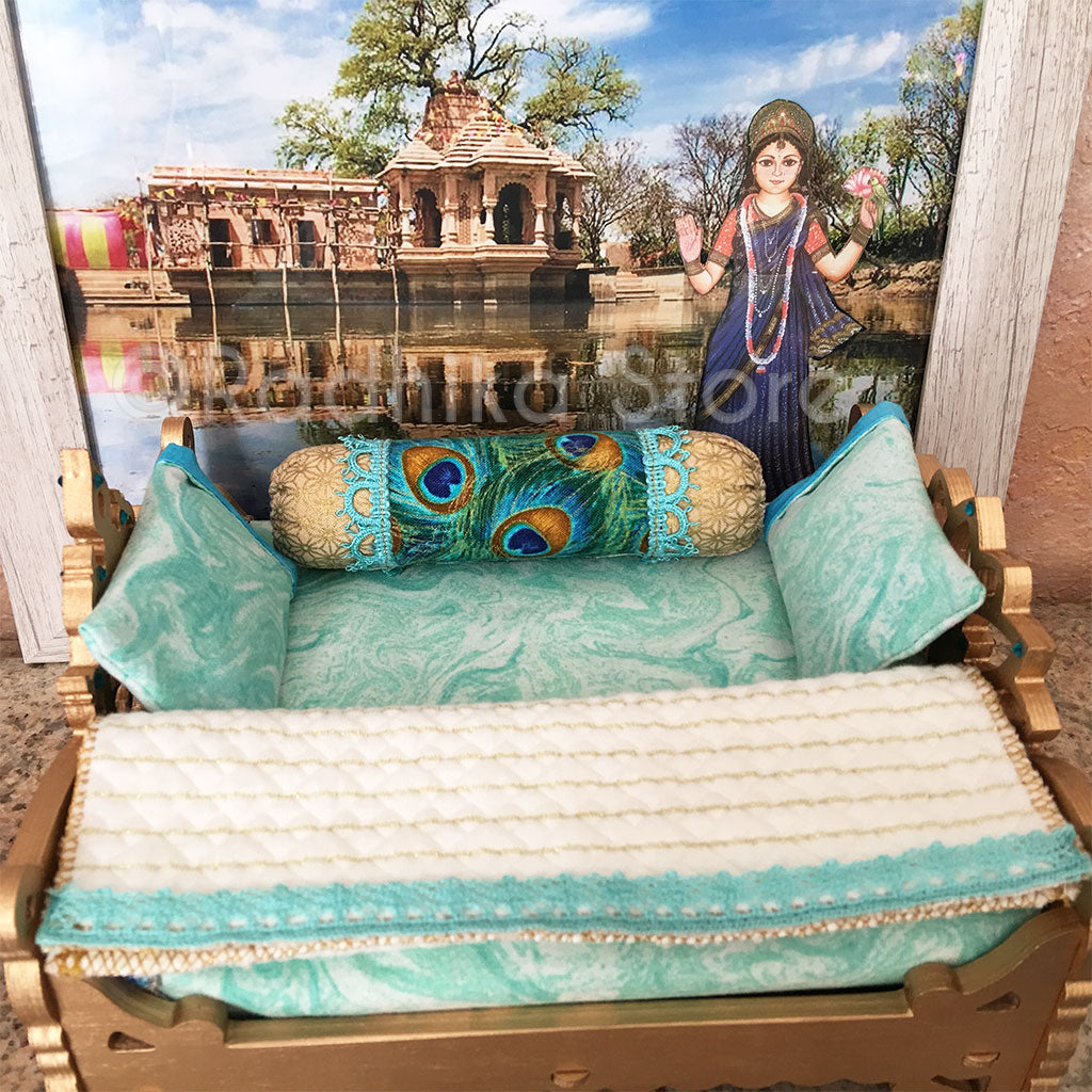 Chakra Lotus - Peacock Feather Bed - 8&quot; Inch