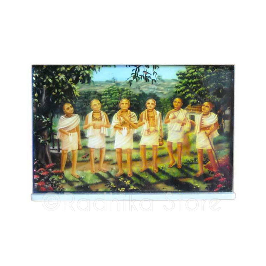 Six Goswamis Acrylic Picture