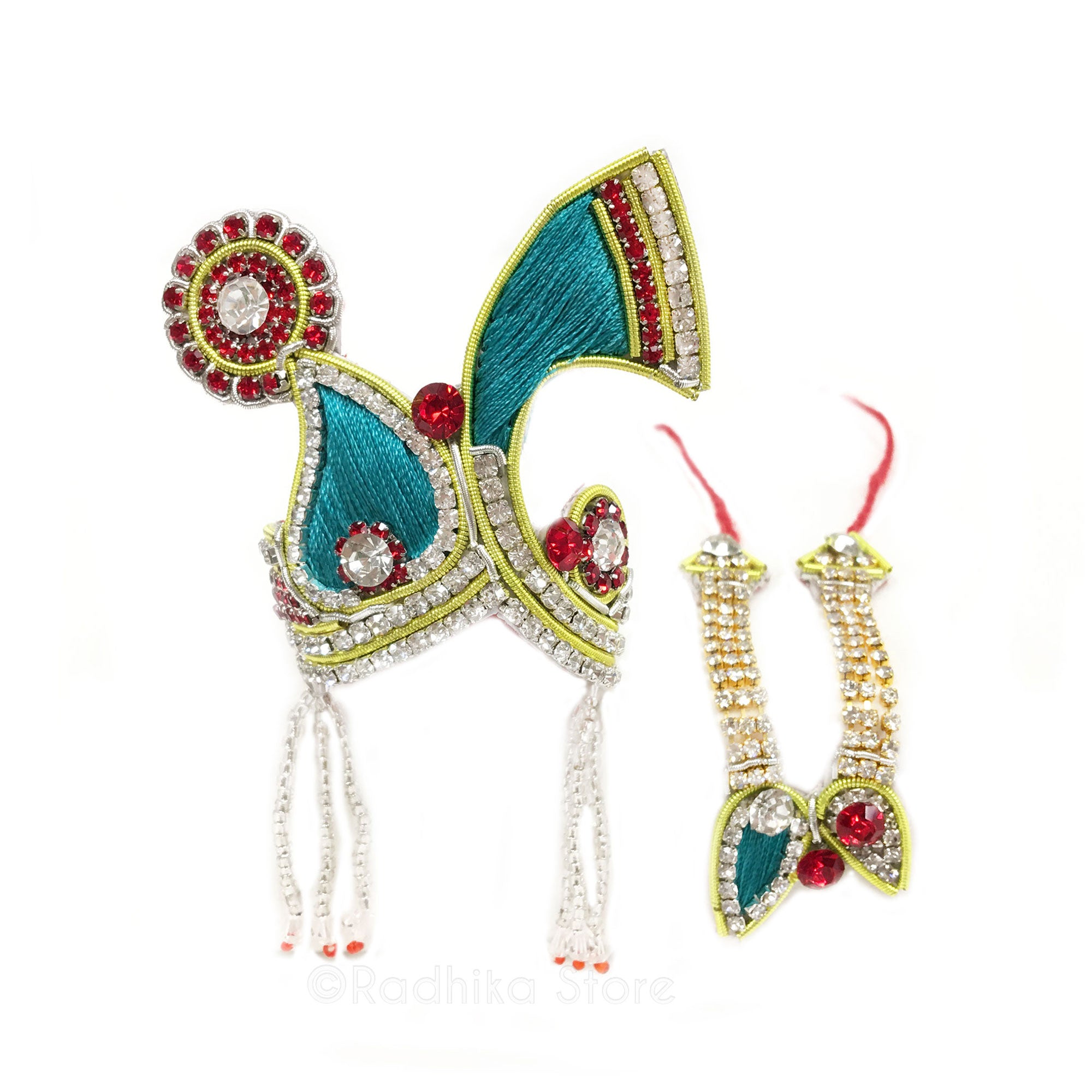 Sweet Madhuram - Deity Crown and Necklace Set