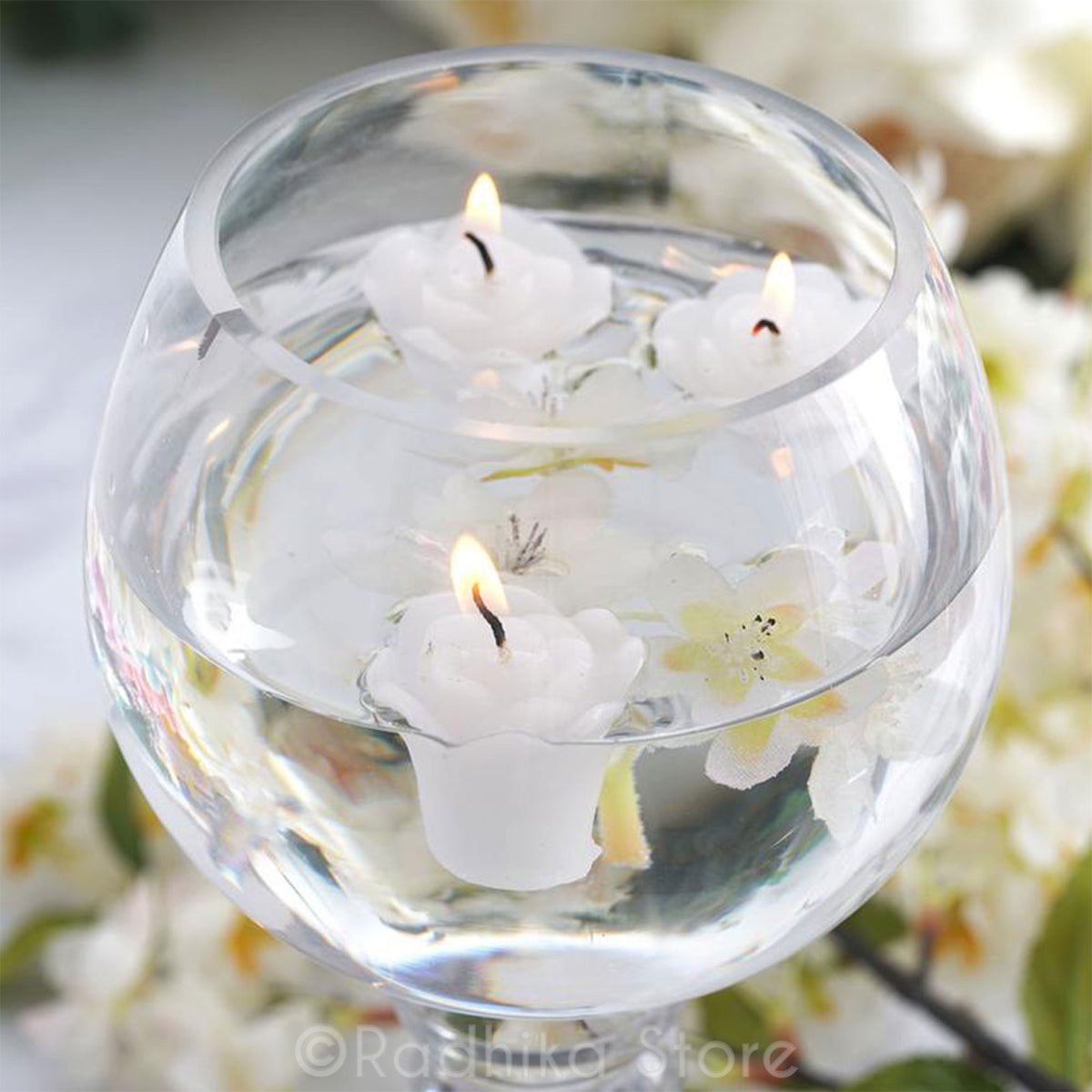 Miniature Heart and Rose Shaped Tea Candles - Choose set