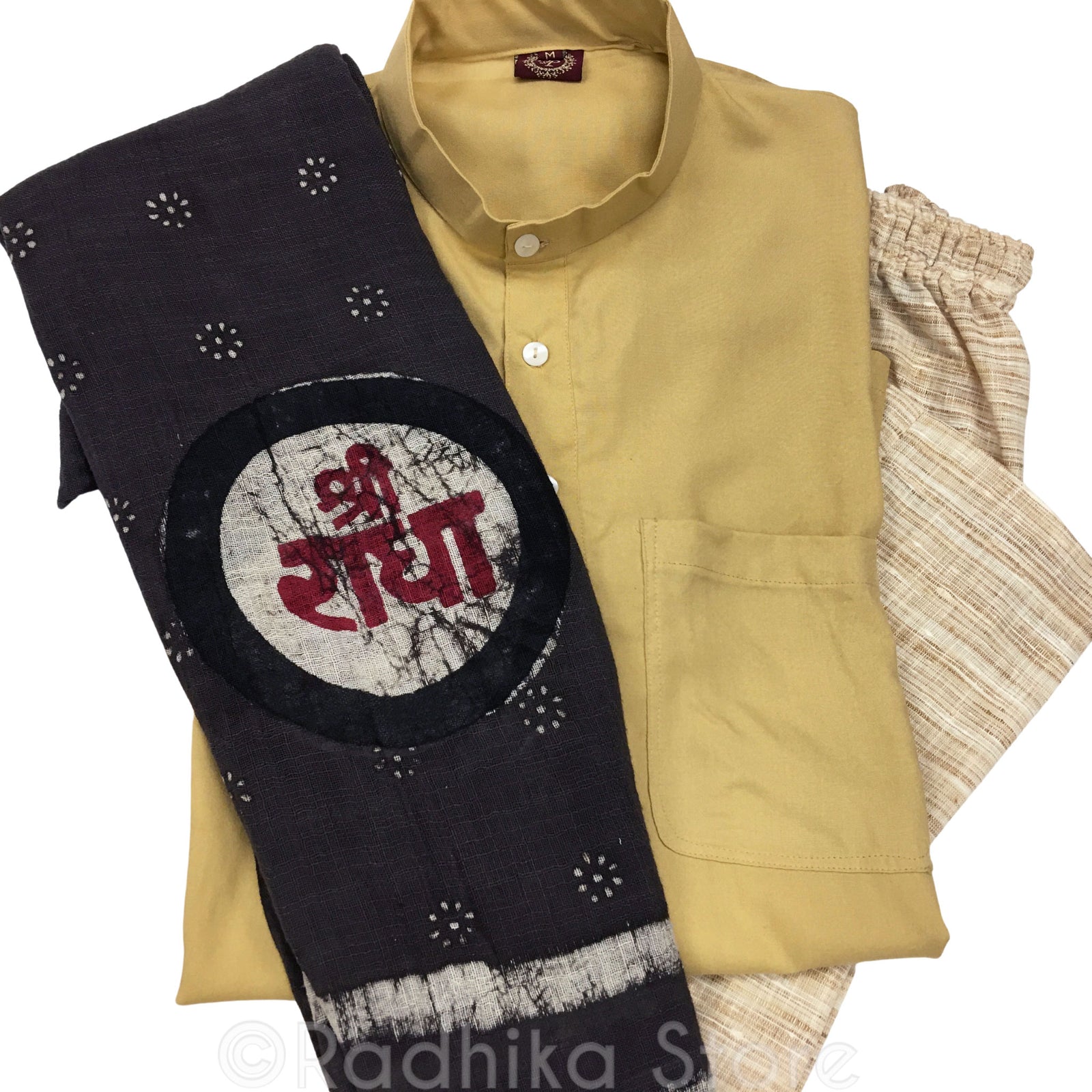 Golden Sand -  Cotton/Rayon - Long Sleeve Kurtas