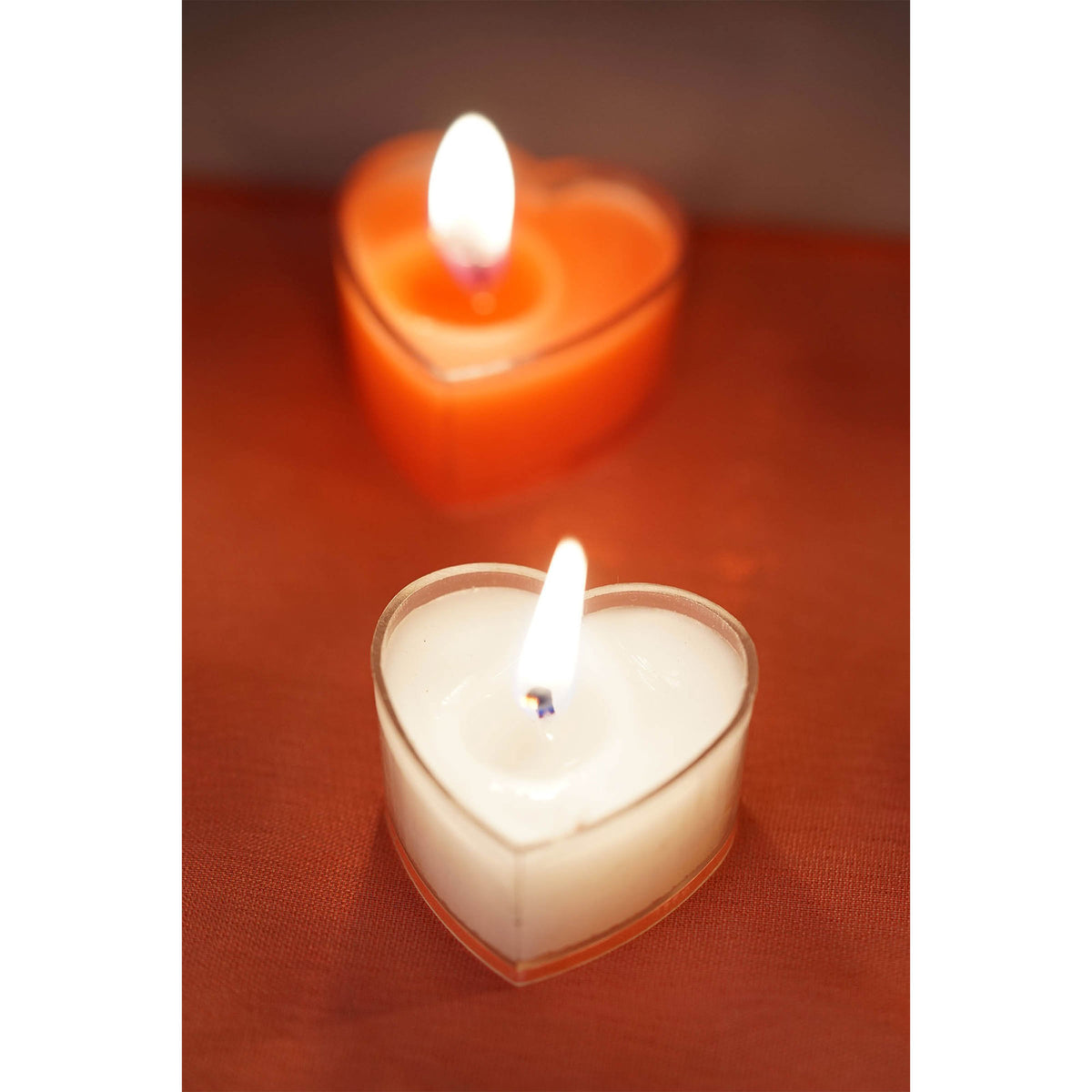 Miniature Heart and Rose Shaped Tea Candles - Choose set