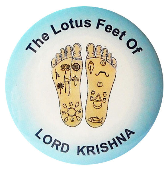 Lord Krishna Lotus Feet Button