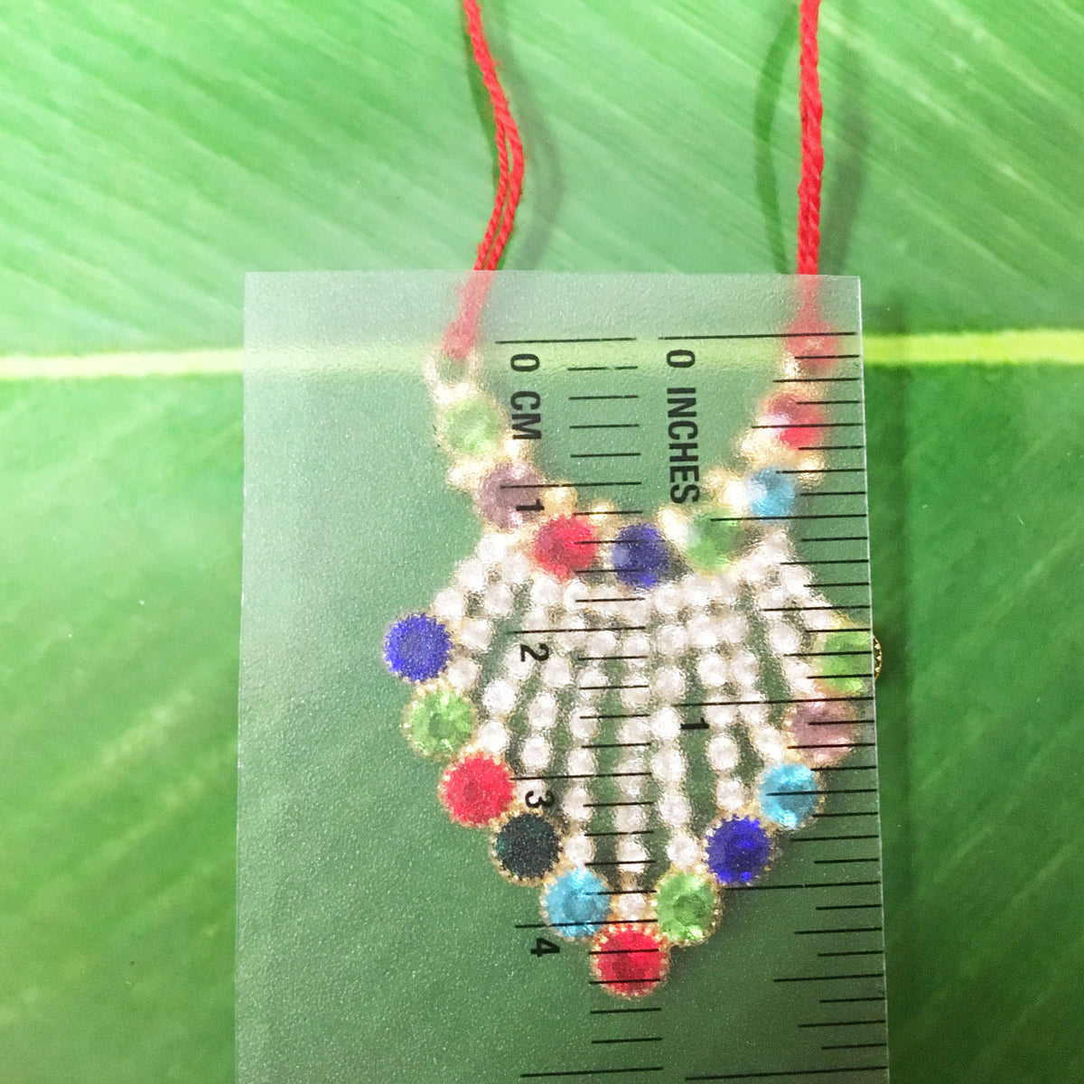 Mayapur Style Multi Color Rhinestone - Deity Necklace