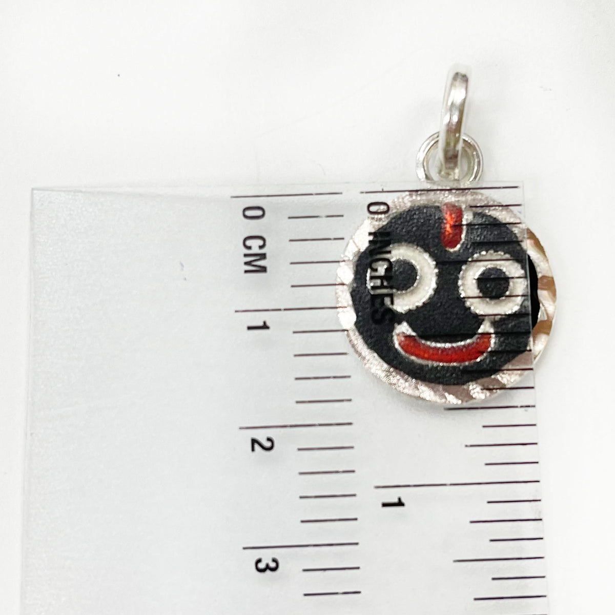 Sweet Lord Jagannath - Silver Pendant With Lacquer