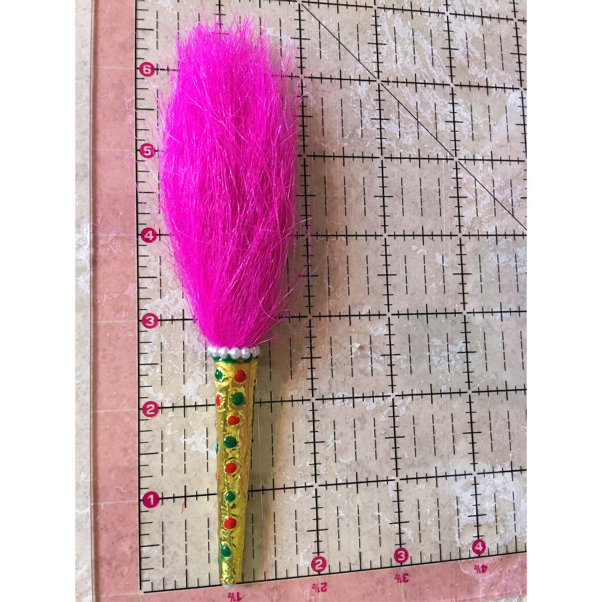 India Orange Color Deity Chamaras - Choose Handle Color