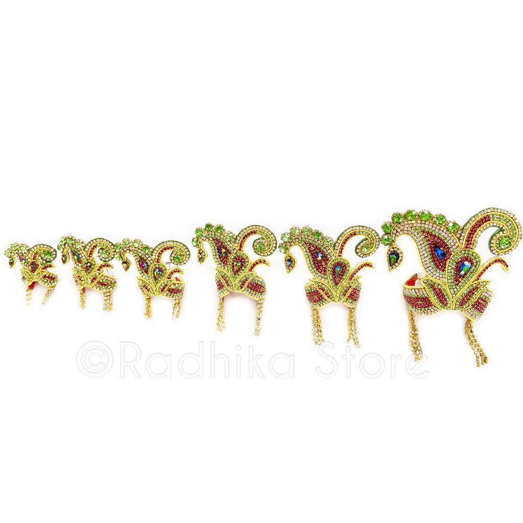 Vrindavan Magesty - Rhinestone Crown and Necklace Set