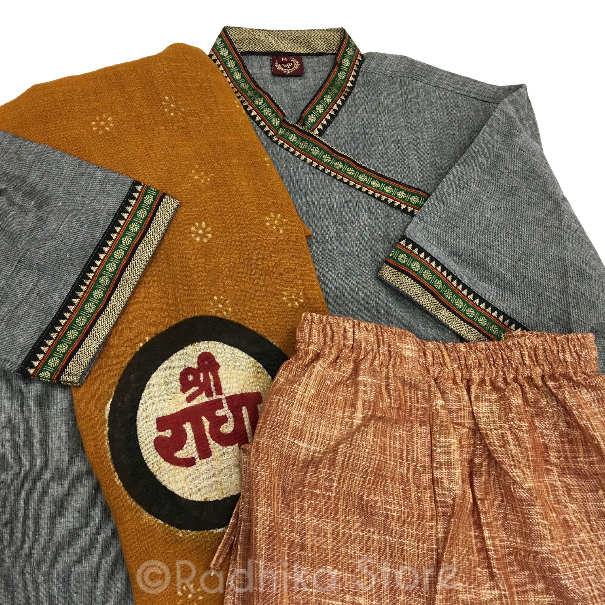 Gray Tweed Festival  Bundi Kurta - Cotton - Short Sleeve