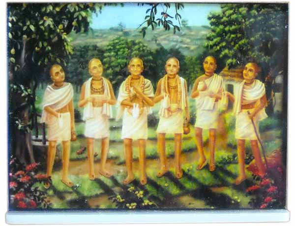 Six Goswamis Acrylic Picture