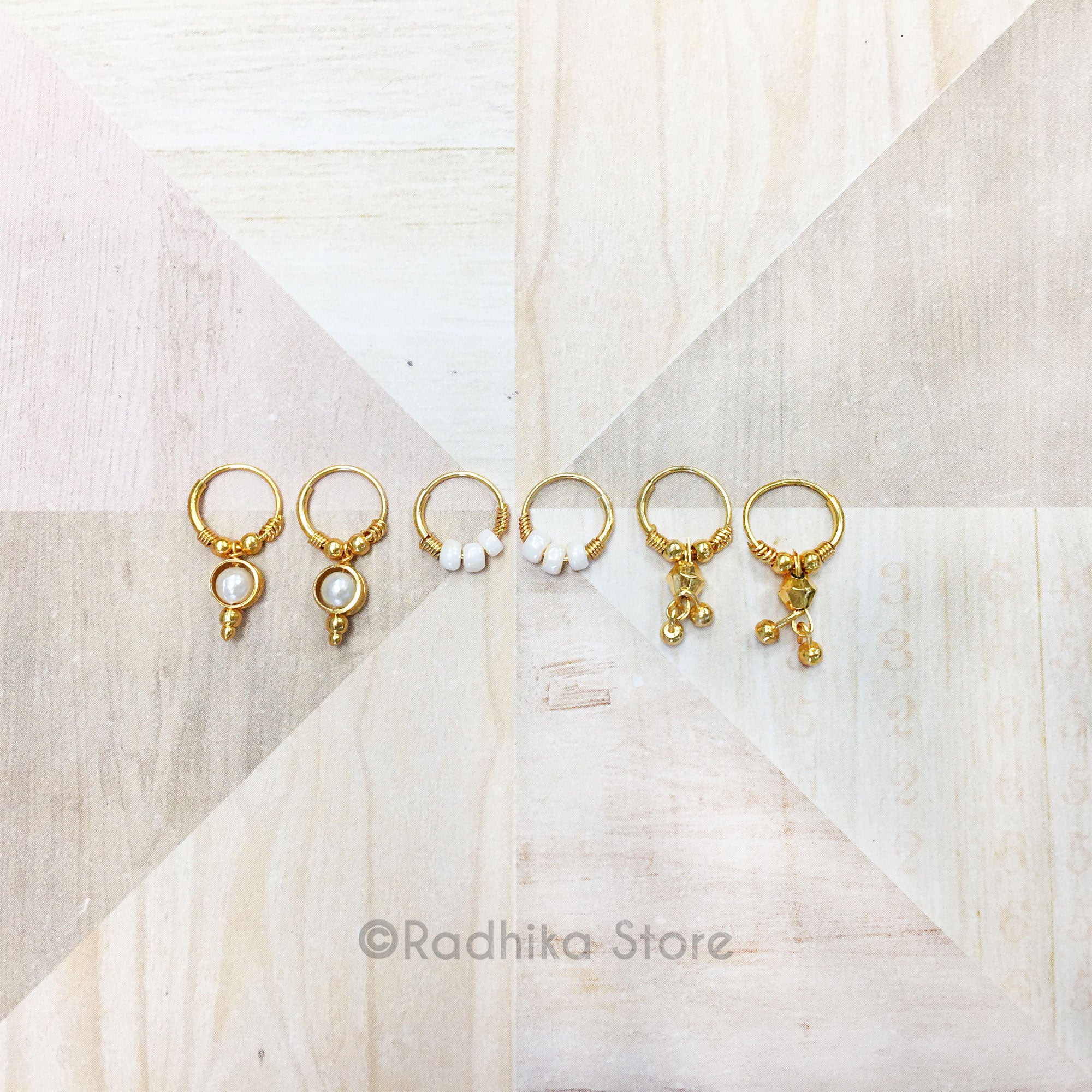 Little Hoop Deity Earrings -  Three Designs To Choose