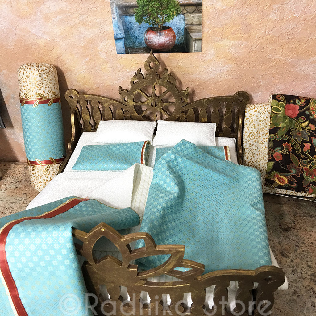 Golden Bronze - Chakra Lotus - Vrindavan Forest Bed - 14 1/2&quot; Inch