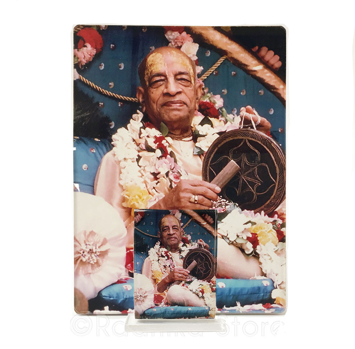 Srila Prabhupada With Gong Acrylic Picture- Choose Size