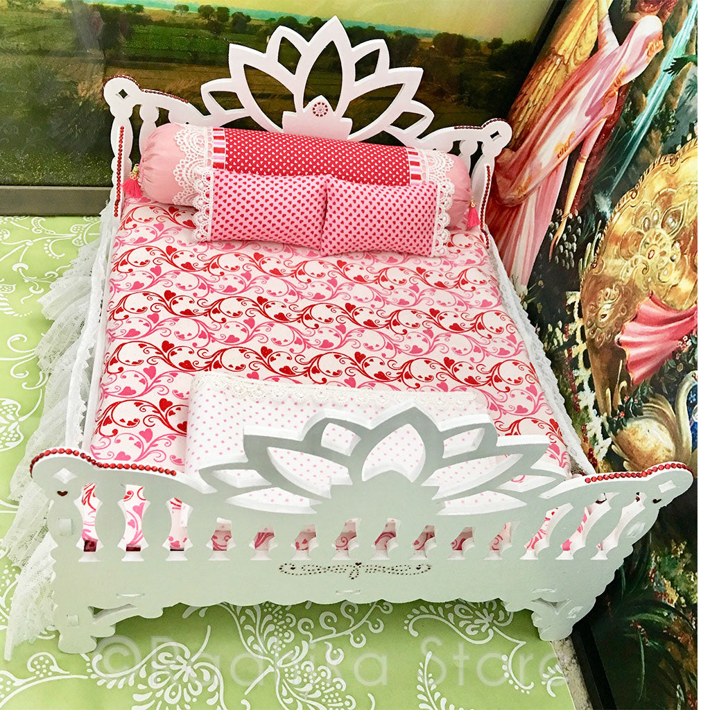 Madhana Mohana - White Lotus - 14 1/2&quot; Inch Bed