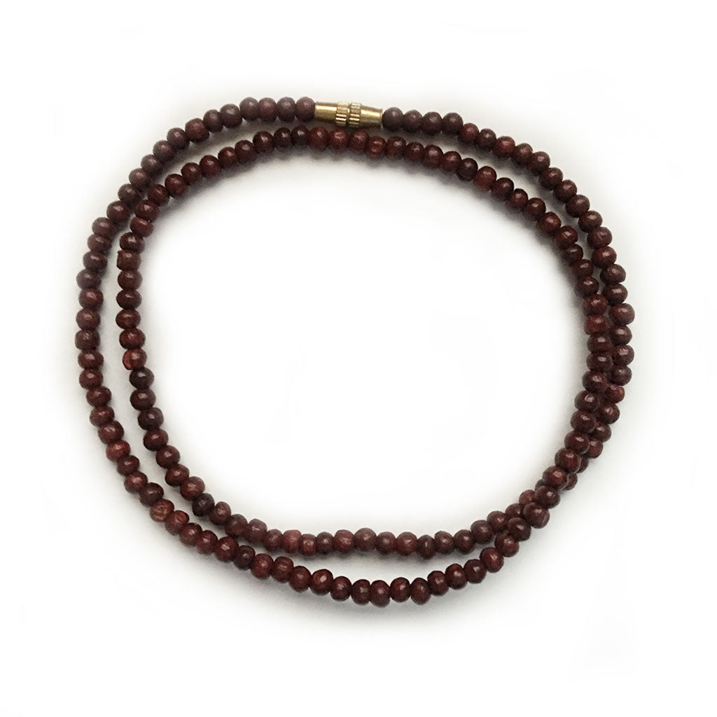 Deep Rosewood Neck Beads 17&quot; Inch