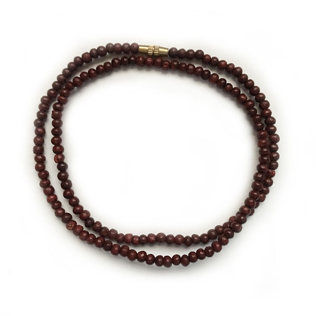 Deep Rosewood Neck Beads 17" Inch