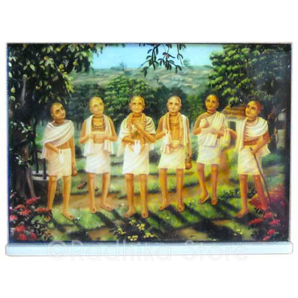 Six Goswamis Acrylic Picture