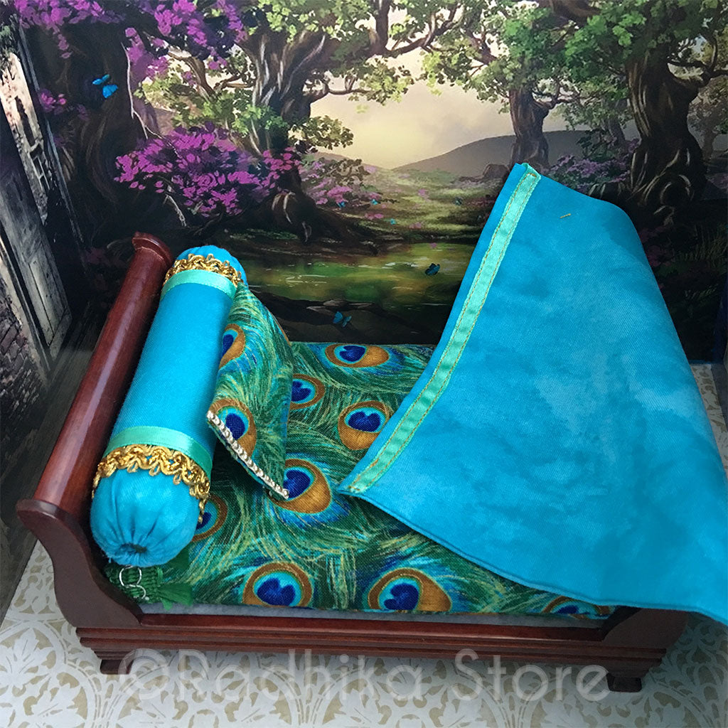 Vrindavan Peacock Feather Bed