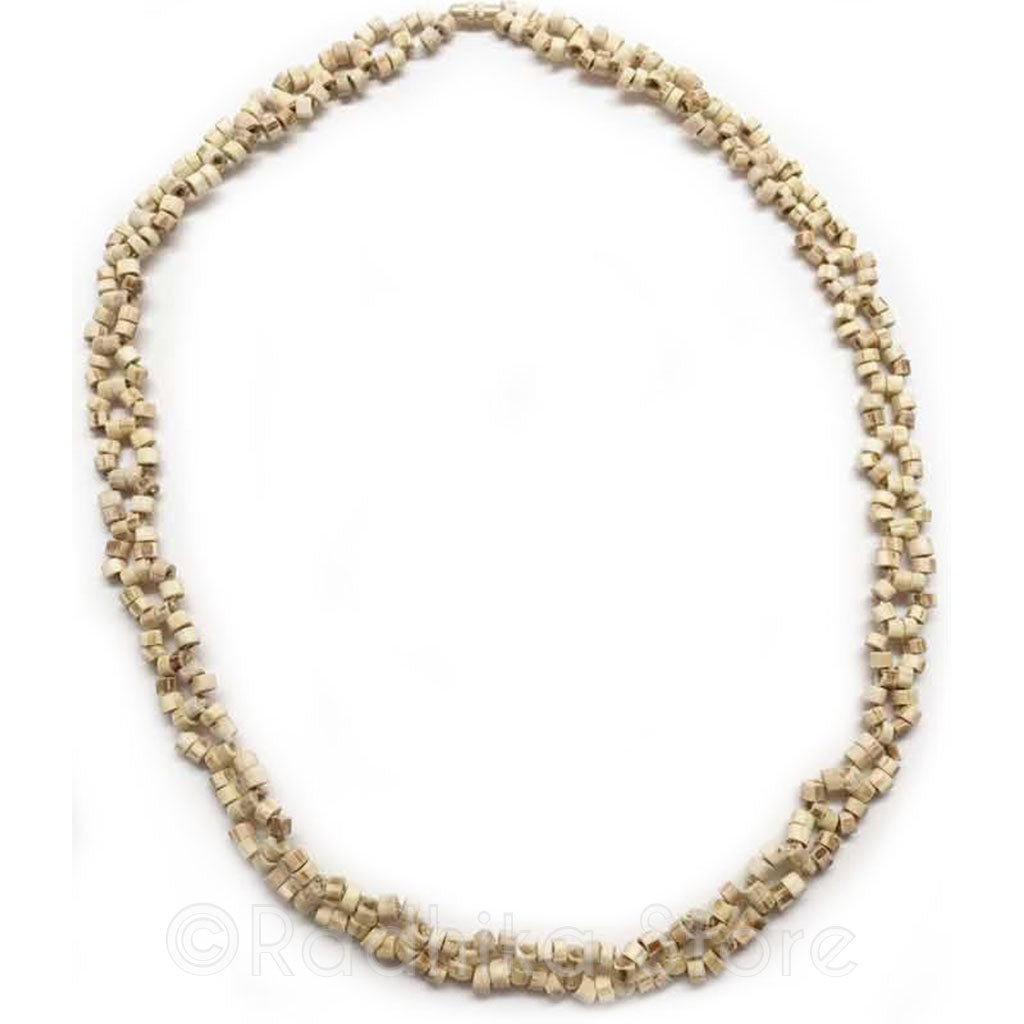 Wheel Cut Tulsi Neck Beads - 1 Round