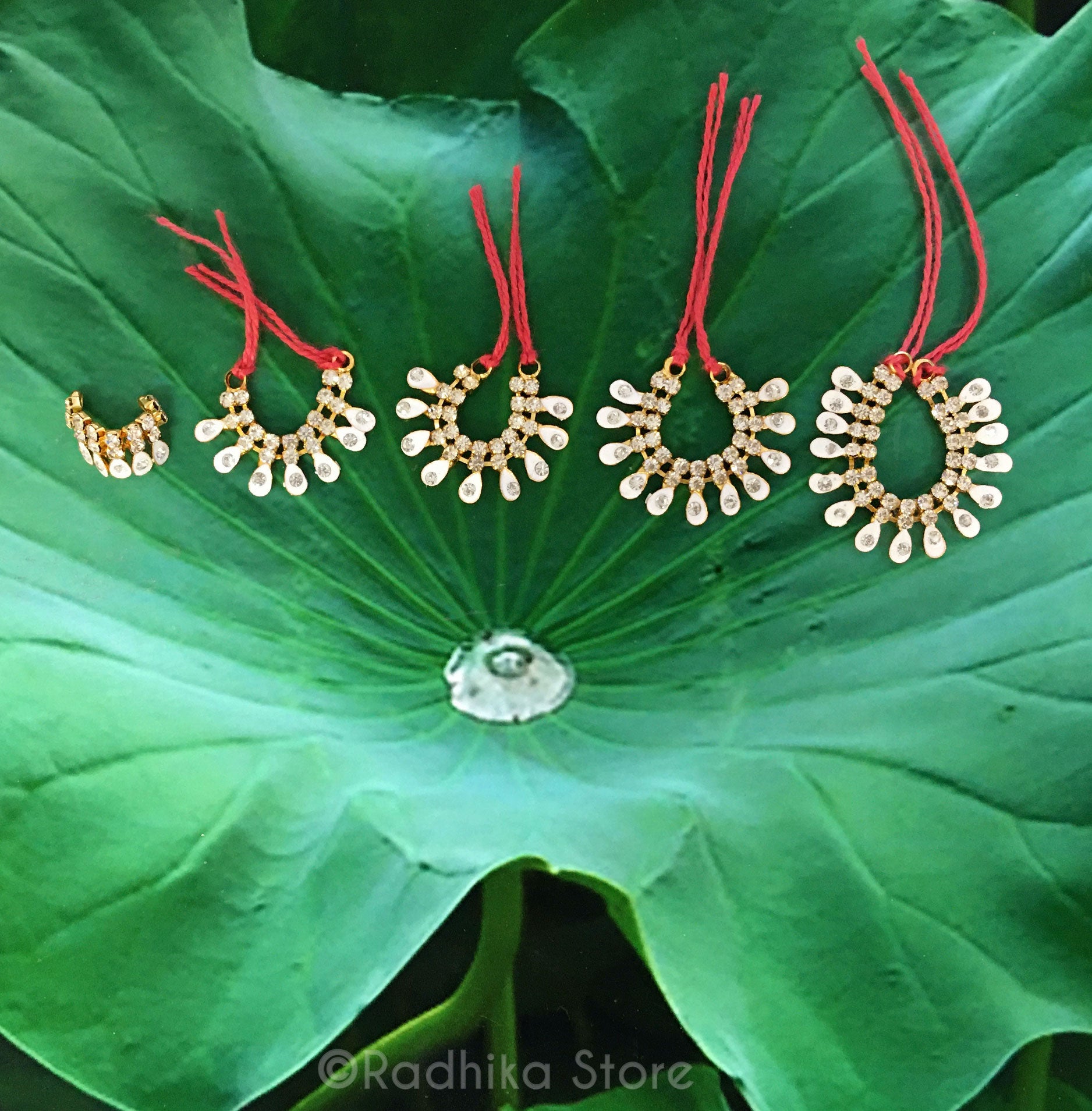 White Lotus Petal Deity Necklace Bangles Etc