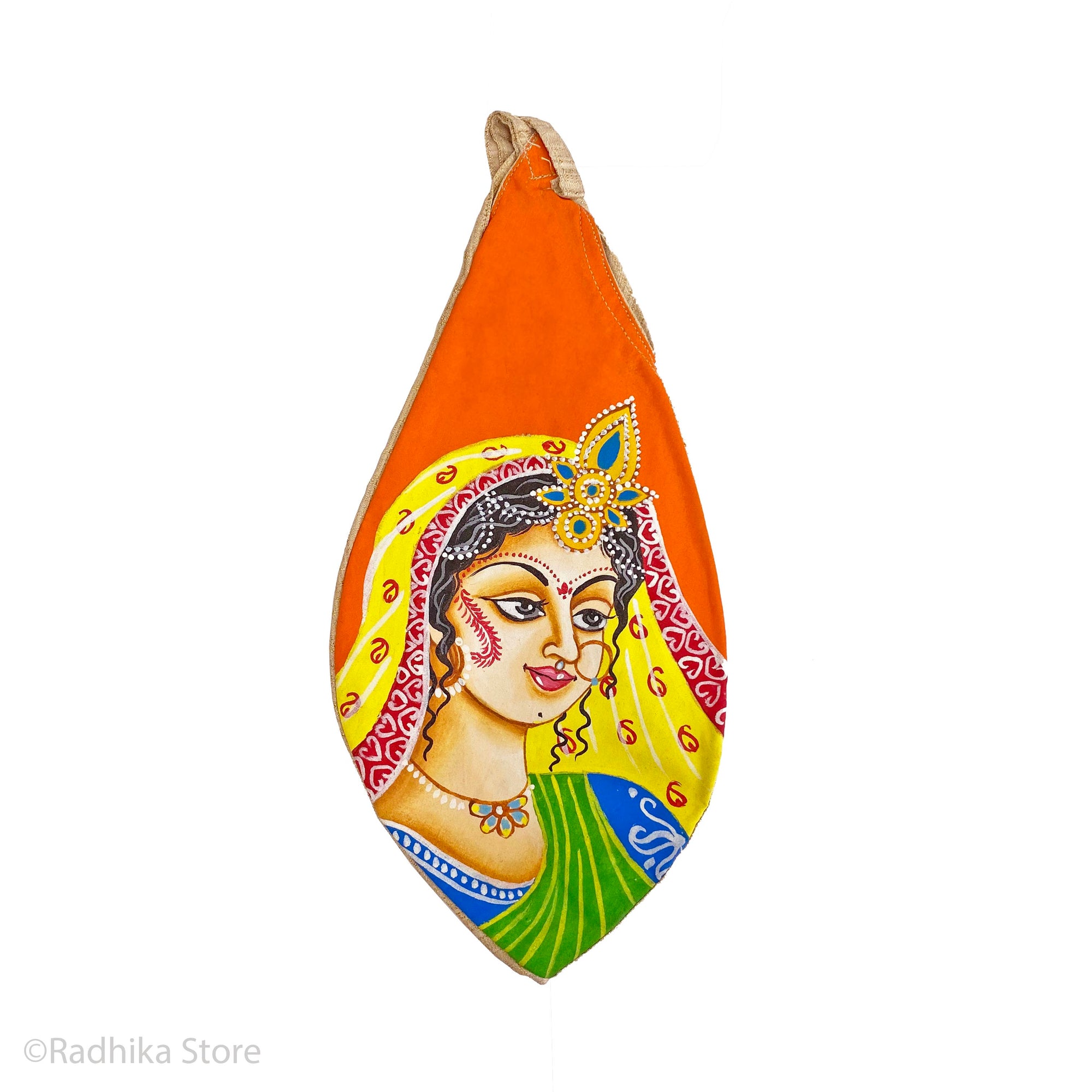 Sri Lalita Vrindavan - Hand Painted - Bead Bag